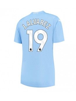Billige Manchester City Julian Alvarez #19 Hjemmedrakt Dame 2023-24 Kortermet
